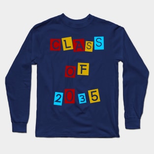 Class Of 2035 Shirt Pre-K Graduate Preschool Graduation Long Sleeve T-Shirt